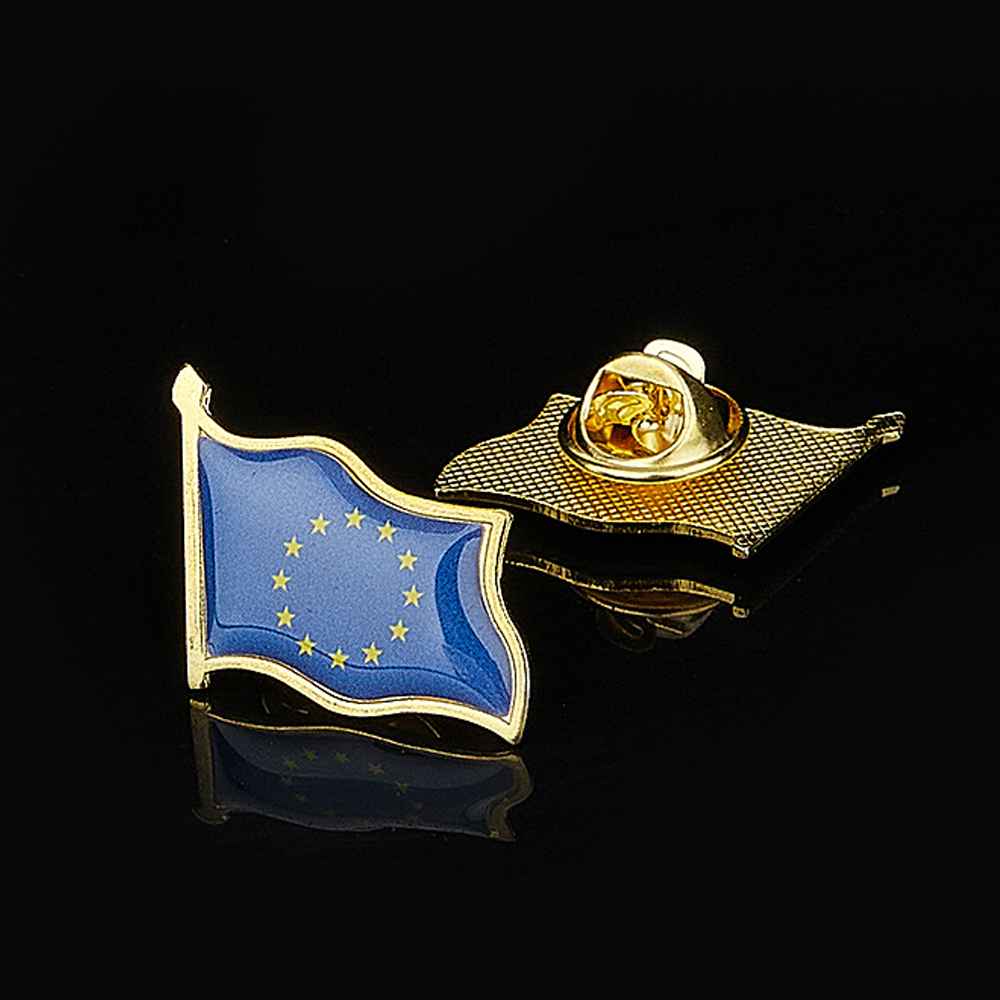 Travel Accessories For Europe - Europese Vakbond Patriottisme Badge Vergulde Wappervlag