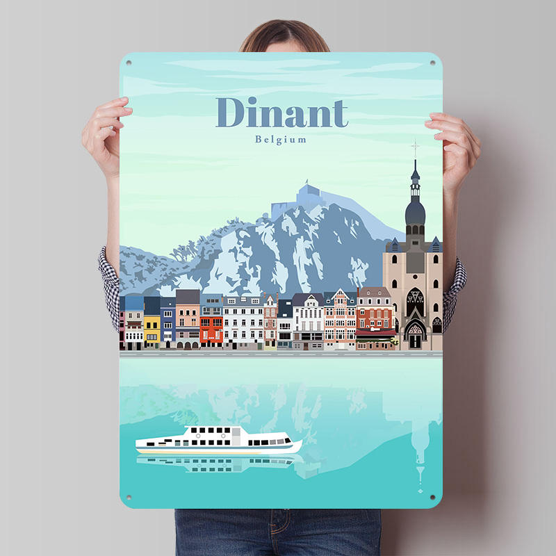 Travel Accessories For Europe - Reis naar Dinant Gedrukte poster op
