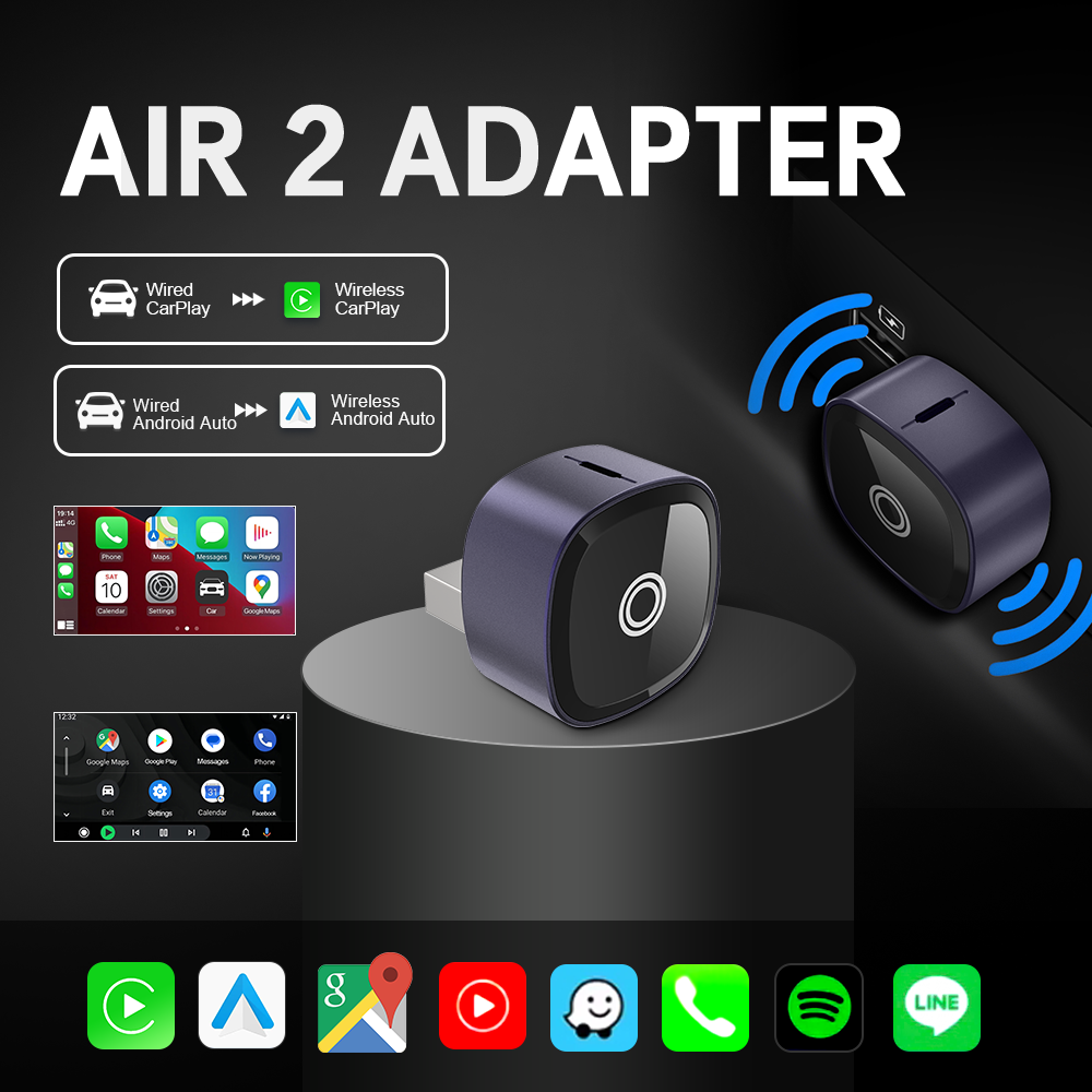 Travel Plug Type C - Nieuwe XUDA 2-in-1 draadloze CarPlay-adapter en