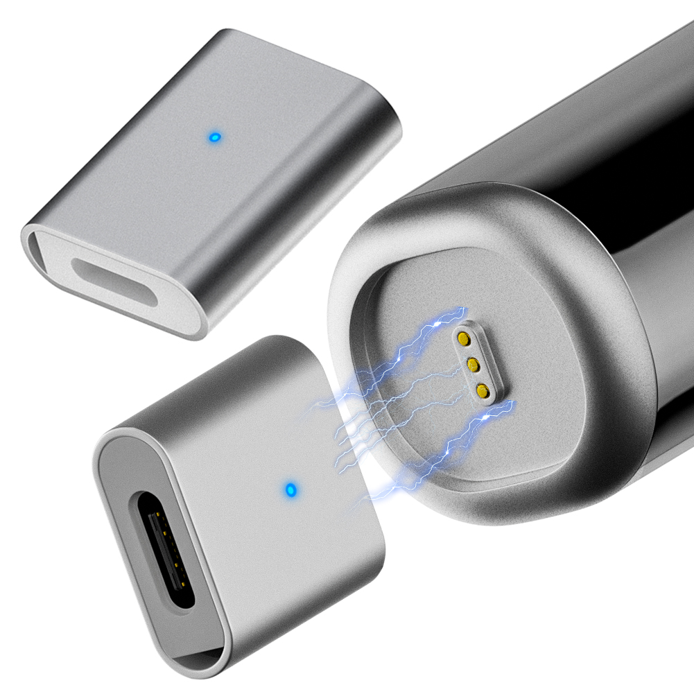 Travel Plug Type C - USB C/8 Pin Female Naar Magnetische
