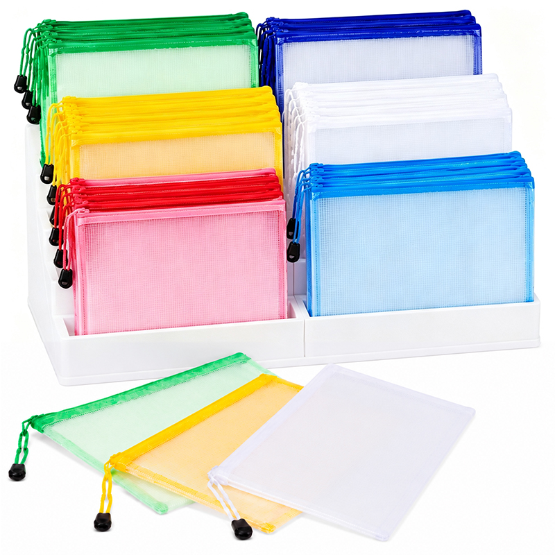 Travel Z - 5/20PCS A4/A5 Mesh Ritszakjes Doorzichtige &