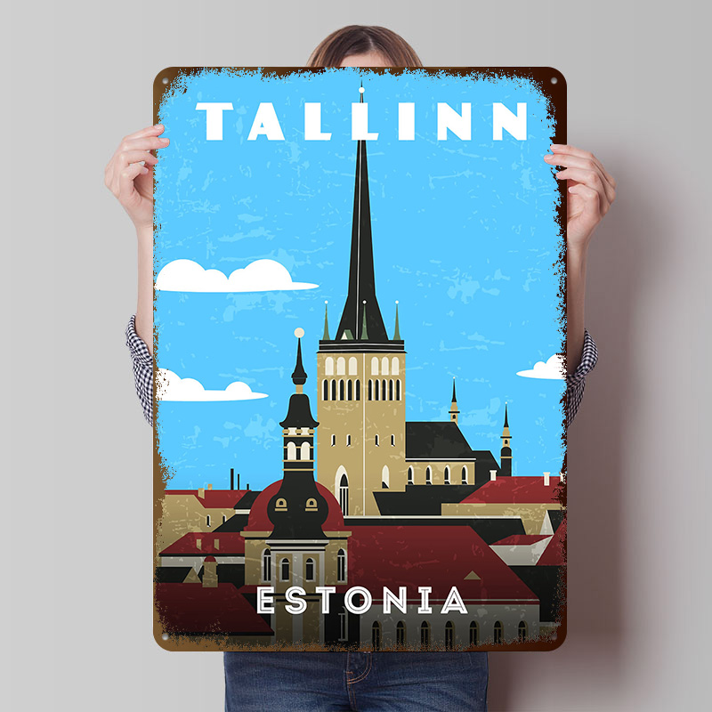 Estland Retro Reisposter Aange - Travel Accessories For Europe recensie en prijs