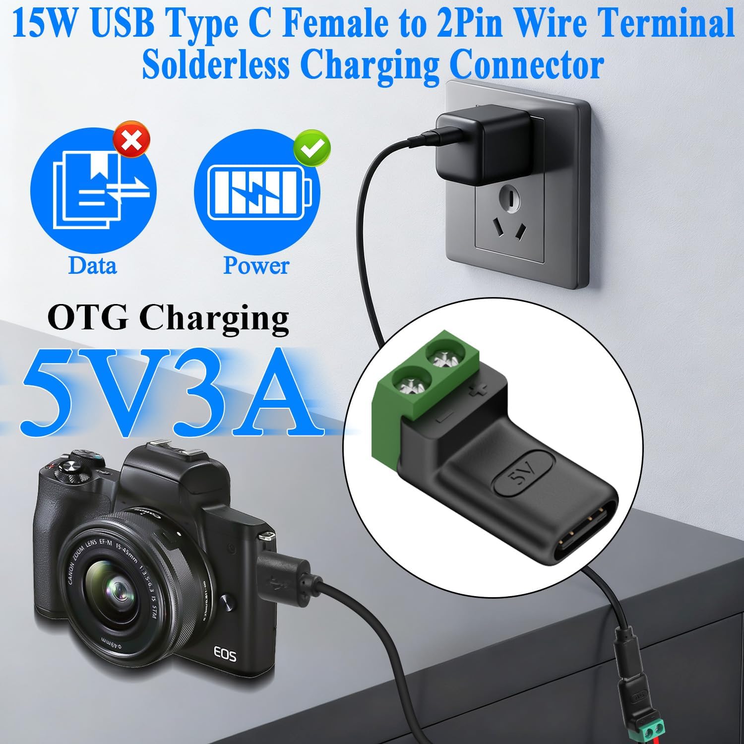 1-4 Stuks 5V Crimp Terminal Bl - Travel Plug Type C recensie en prijs