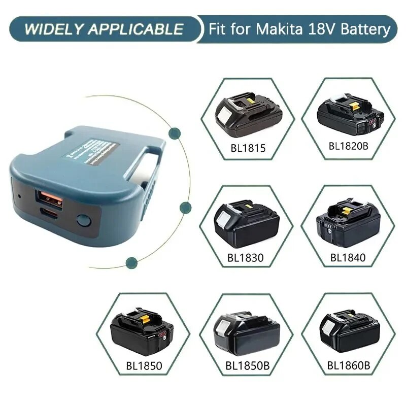 Voor Makita 18V Met USB Met Ty - Travel Plug Type C recensie en prijs