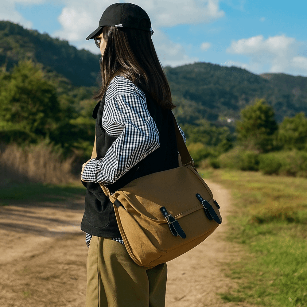 Vintage schoudertas in koppels - Travel Accessories In Japan recensie en prijs