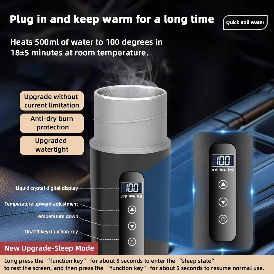 500ml Waterkoker Draagbare Aut - Portable Travel Kettle recensie en prijs
